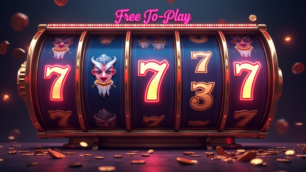 Tela de demo do Mega Joker com rolos luminosos e créditos virtuais