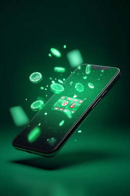 Celular com app de cassino