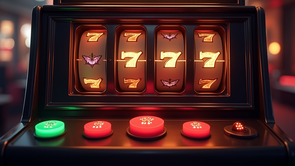 Interface do jogo mostrando rolos, símbolos e saldo virtual